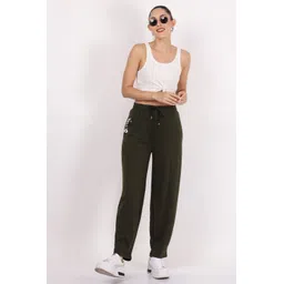 clothink india Women Solid Olive Track Pants image 5