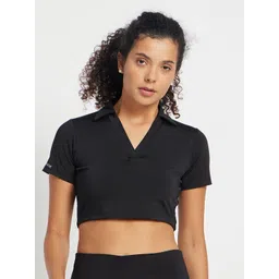 CLOTHWIK COLLECTION Women Solid Polo Collar T-shirt-picture-14