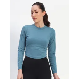 CLOTHWIK COLLECTION Women Solid Round Neck T-shirt-picture-36