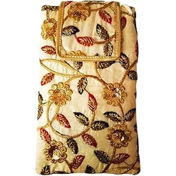 Avanti Creation Cloudreteil Multicolor Ethnic Mobile Pouch Embroidered Mobile Pouch Cover Purse Wallet with Waist Clip and Sling Belt for Saree-picture-41