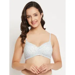Clovia Baby Blue Printed T-Shirt Bra-picture-14
