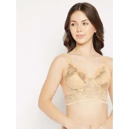 Clovia Beige Bralette Bra-picture-31