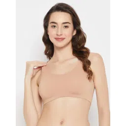 Clovia Beige Cotton Regular Fit Bra-picture-11