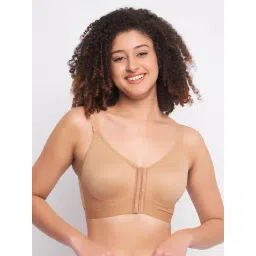 Clovia Beige Cotton Solid Padded Full Cup Wire Free T-Shirt Bra-picture-36