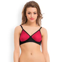 Clovia Black & Pink Solid Non-Wired Non Padded T-shirt Bra BR0240P13-picture-28
