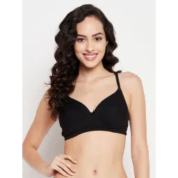 Clovia Black Cotton Half Coverage T-Shirt Bra-picture-23
