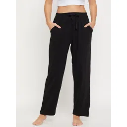 Clovia Black Cotton Pyjamas-picture-31