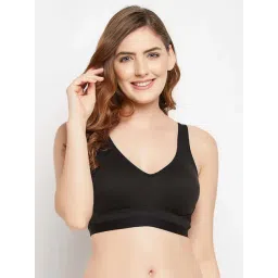 Clovia Black Cotton Regular Fit Bra-picture-27
