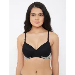 Clovia Black Non Wired Padded T-Shirt Bra-picture-35