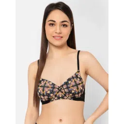 Clovia Black Printed T-Shirt Bra-picture-17