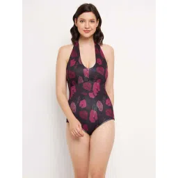 Clovia Black Regular Fit Printed Monokini-picture-24