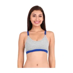 Clovia Blue & Grey Non Wired Non Padded T Shirt Bra-picture-19