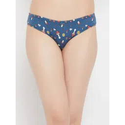 Clovia Blue Cotton Printed Bikini Panty-picture-29