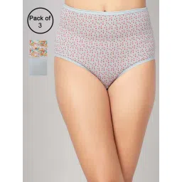 Clovia Blue Cotton Regular Fit Panties - Pack Of 3-picture-42