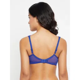 Clovia Blue Floral Print Padded Bra image 2