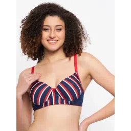 Clovia Blue Geometric Print Full Coverage T-Shirt Bra-picture-25