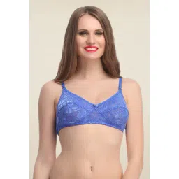 Clovia Blue Lace Seamless Bra-picture-45