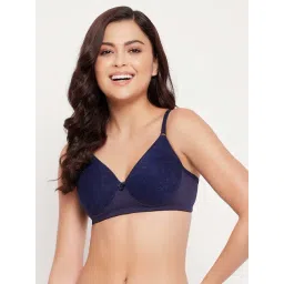 Clovia Blue Lace Work T-Shirt Bra-picture-25