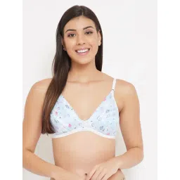 Clovia Blue Non Wired Non Padded Plunge Bra-image-15