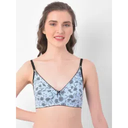 Clovia Blue Non Wired Non Padded T-Shirt Bra-image-48