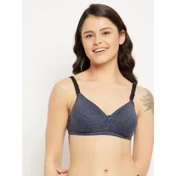 Clovia Blue Non Wired Padded Push Up Bra-image-29