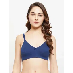 Clovia Blue Plain Bra-picture-42