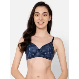 Clovia Blue Polka Dots T-Shirt Bra-picture-21