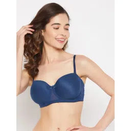 Clovia Blue Polyamide Regular Fit Bra-picture-21