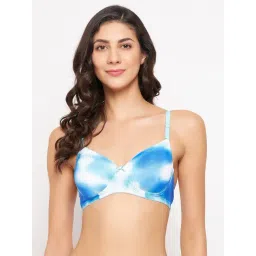 Clovia Blue Printed T-Shirt Bra-picture-26