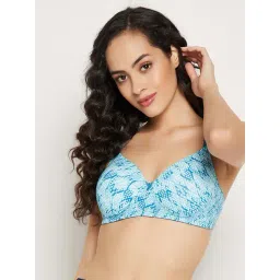 Clovia Blue Printed T-Shirt Bra-picture-10