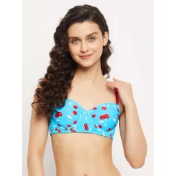Clovia Blue Printed T-Shirt Bra-picture-27