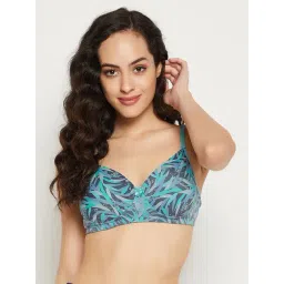 Clovia Blue Printed T-Shirt Bra-picture-27