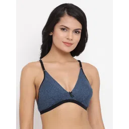 Clovia Blue Solid Non-Wired Non Padded Everyday Bra BR1595D0832B-image-20