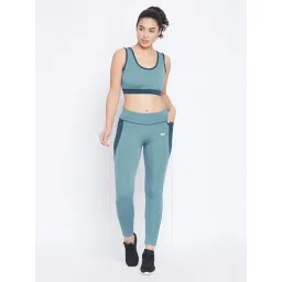 Clovia Blue Sports Bra With Tights image 1
