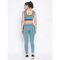 Clovia Blue Sports Bra With Tights image 2