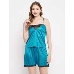 Clovia Blue Top & Shorts Set-picture-15