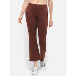 Clovia Brown Cotton Mid Rise Yoga Pants-picture-17