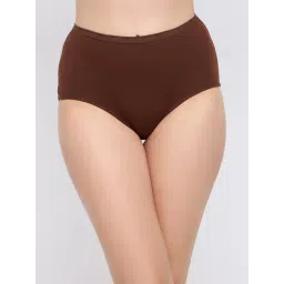 Clovia Brown Cotton Regular Fit Solid Panties-picture-15