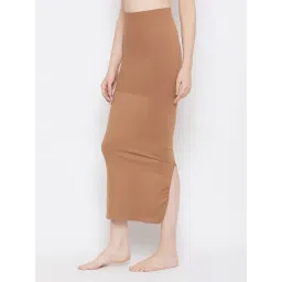 Clovia Brown Plain Saree Shapewear-picture-22