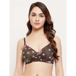 Clovia Brown Printed T-Shirt Bra-picture-11