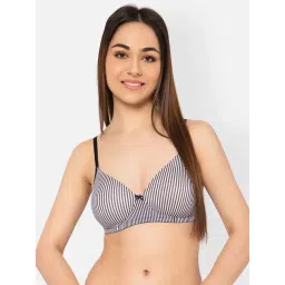 Clovia Brown Striped Bra-picture-34