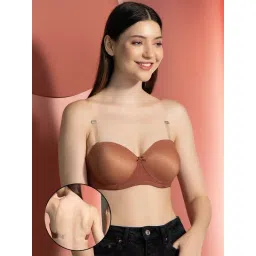 Clovia Brown Under Wired Padded T-Shirt Bra-picture-46