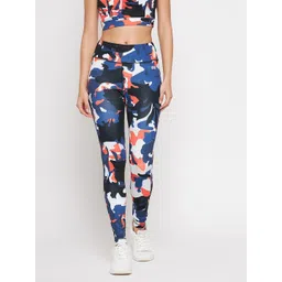 clovia Checkered Women Blue Tights-picture-14