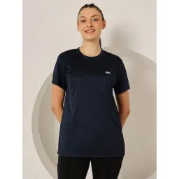 Clovia Comfort Fit Active T-Shirt -Blue-picture-12