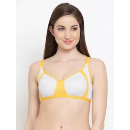 Clovia Cotton Non-Padded Non-Wired Full Cup Bra -Yellow-picture-12