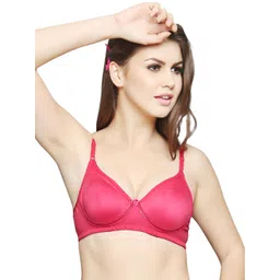 Clovia Cotton Rich Non Padded Wirefree T-Shirt Bra In Hot Pink-picture-37