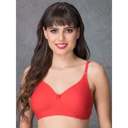 Clovia Cotton Rich Non-Padded Wirefree T-Shirt Bra In Red-picture-27