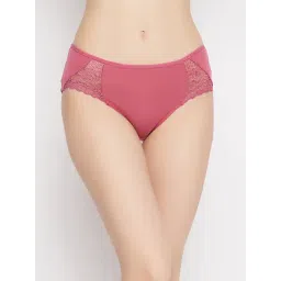 Clovia Dusky Pink Lace Hipster Panty-picture-25