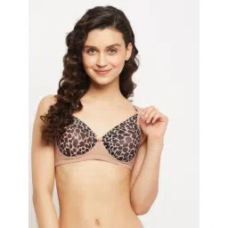 Clovia Dusty Pink Printed Full Coverage Non-Wired T-Shirt Bra-picture-12