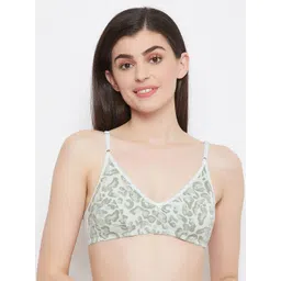 Clovia Green & Grey Printed Non-Wired Non Padded Everyday Bra BR1478P1132B-picture-42